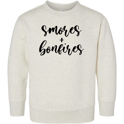 S'mores And Bonfires Kids Crew Neck Sweatshirt