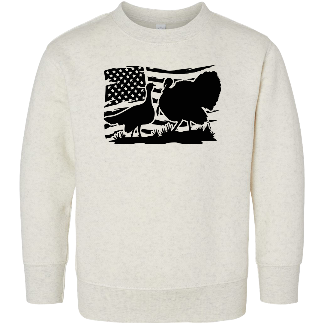 Turkey Flag Kids Crew Neck Sweatshirt