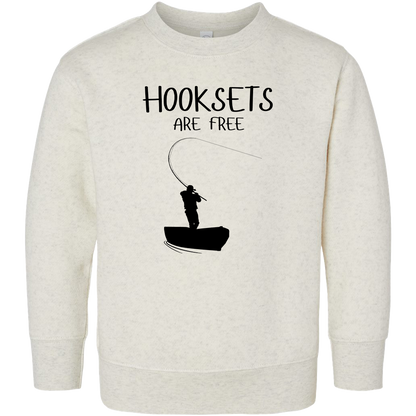 Hooksets Are Free Kids Crew Neck Sweatshirt
