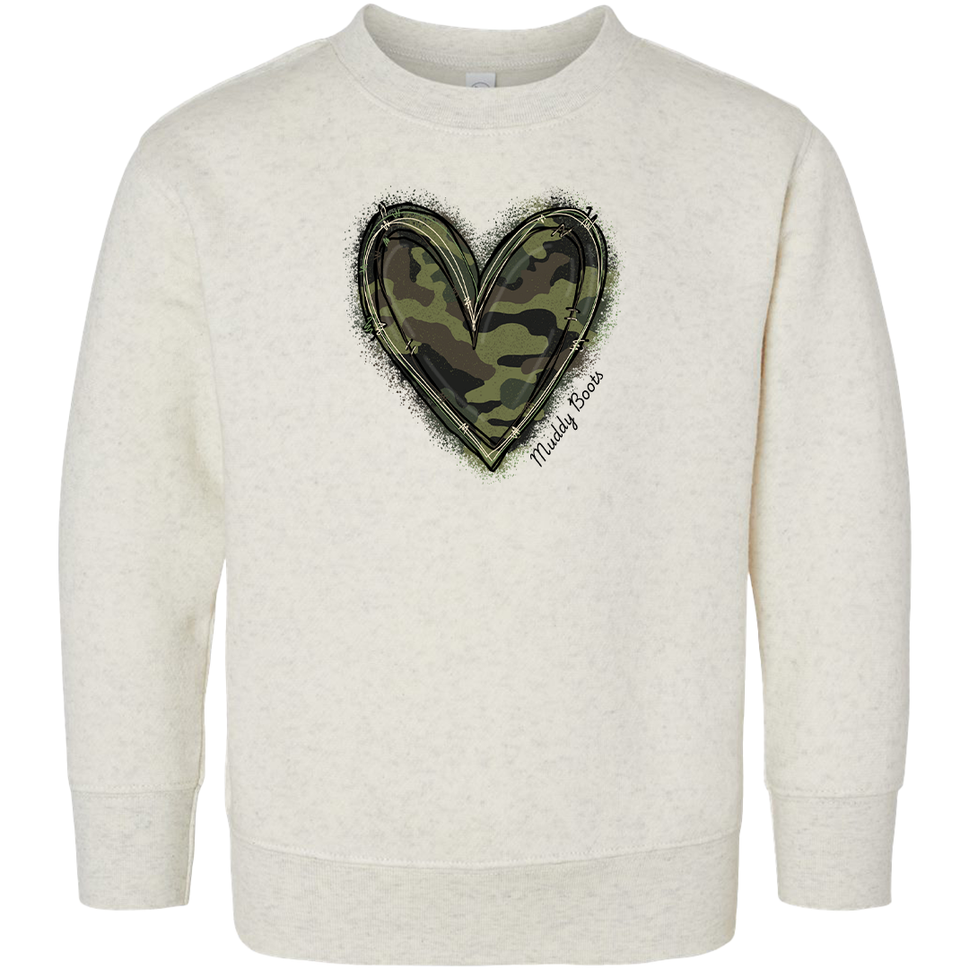 Hidden Heart Kids Crew Neck Sweatshirt