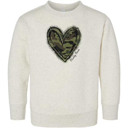 Hidden Heart Kids Crew Neck Sweatshirt