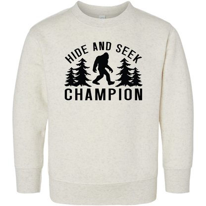 Hide and Seek Sasquatch Toddler Crew Neck Sweatshirt