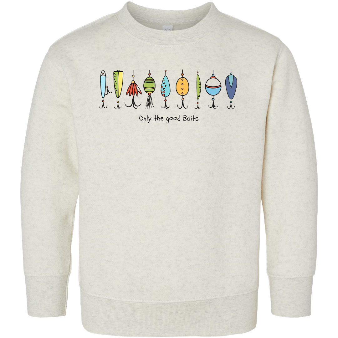 Only The Good Baits Kids Crew Neck Sweatshirt