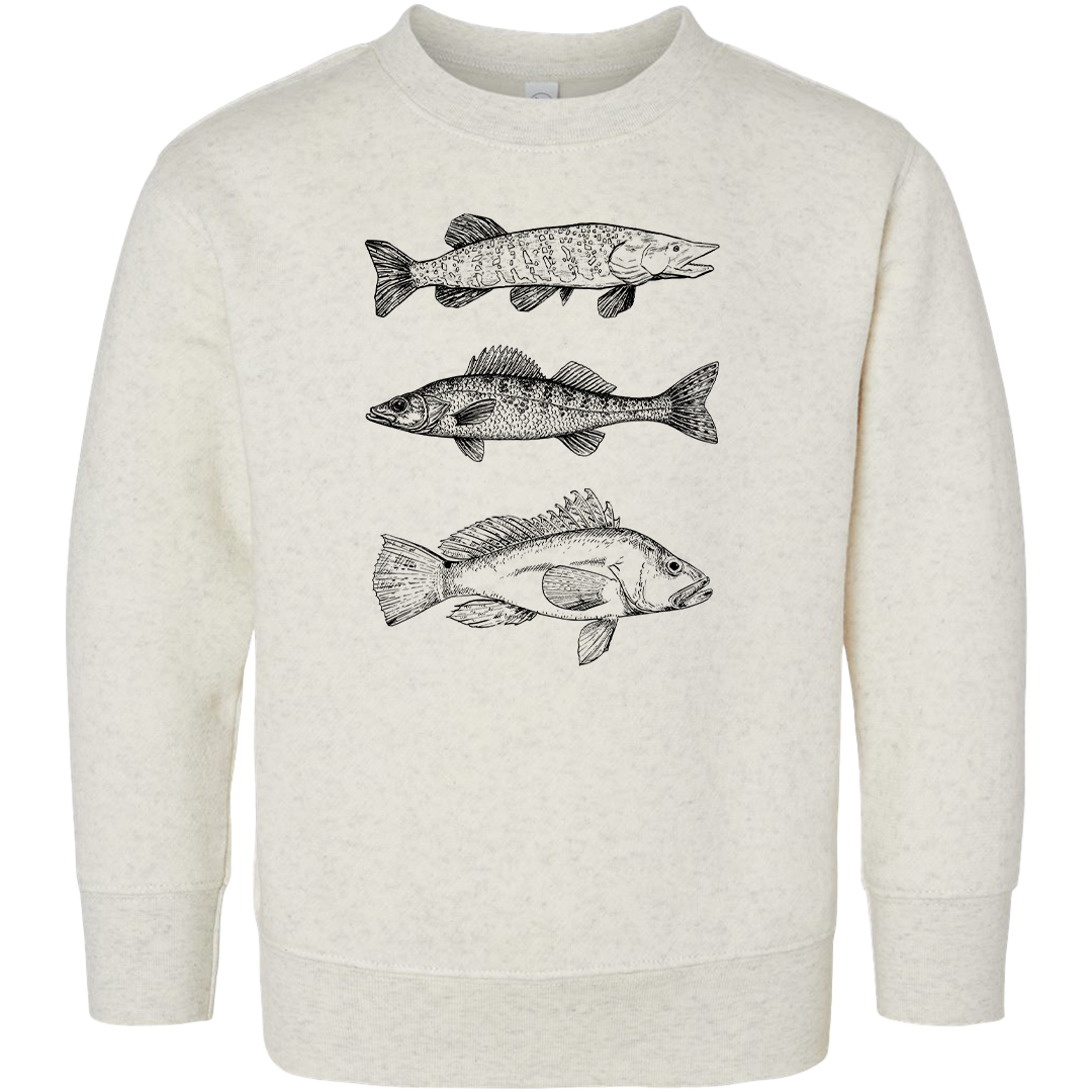 Midwest Fish Toddler Crew Neck Sweatshirt