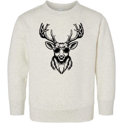 Cool Deer Toddler Crew Neck Sweatshirt