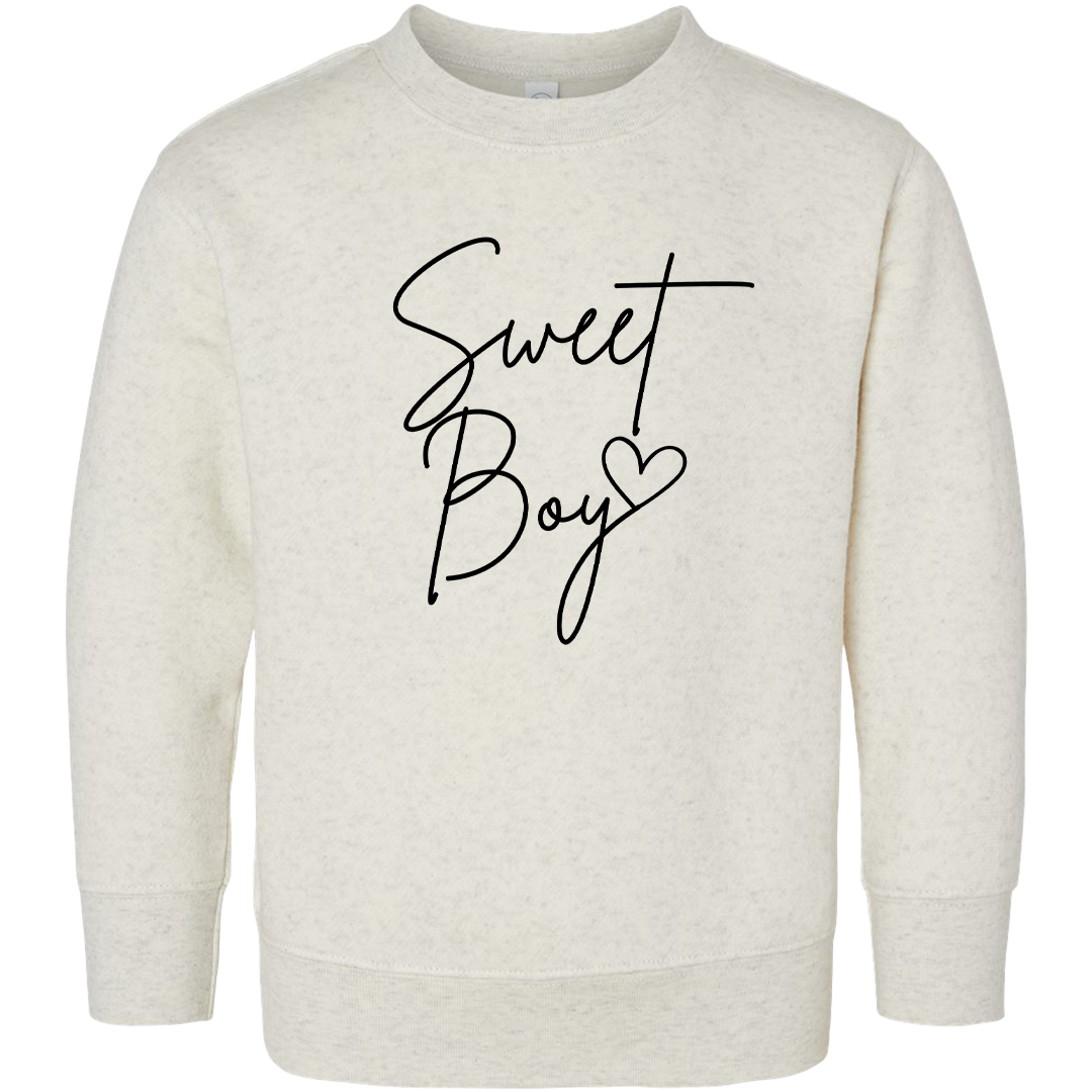 Sweet Boy Toddler Crew Neck Sweatshirt