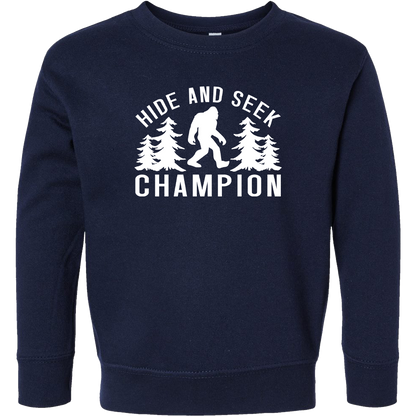 Hide and Seek Sasquatch Toddler Crew Neck Sweatshirt