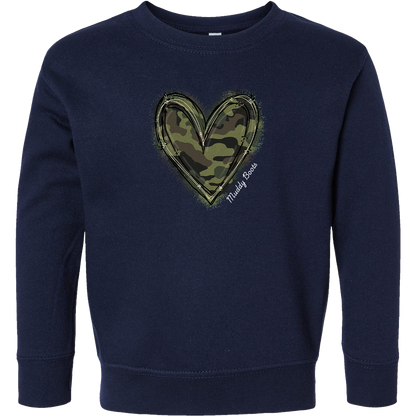 Hidden Heart Kids Crew Neck Sweatshirt