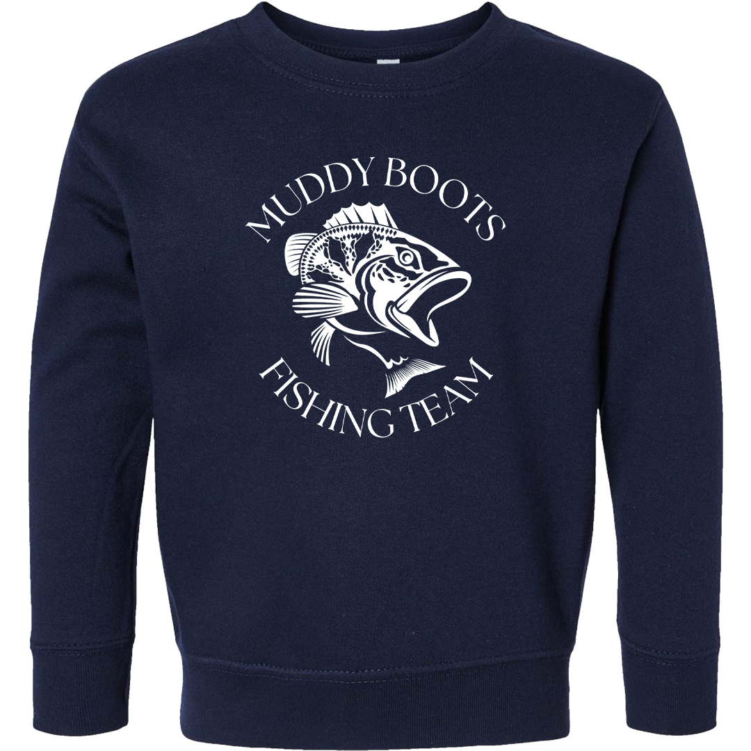 Fishing Team Kids Crew Neck Sweatshirt