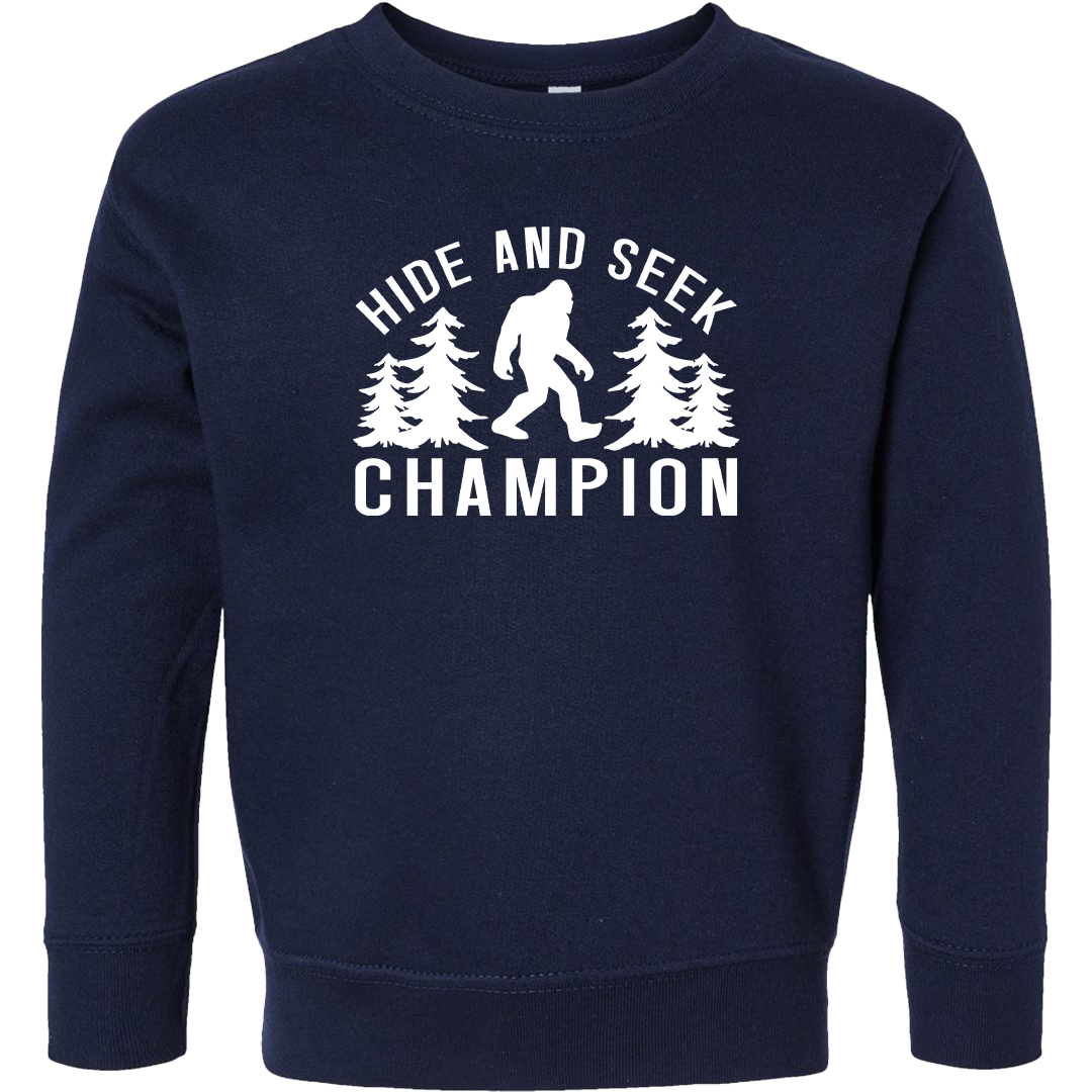 Hide and Seek Sasquatch Kids Crew Neck Sweatshirt