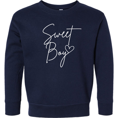 Sweet Boy Toddler Crew Neck Sweatshirt