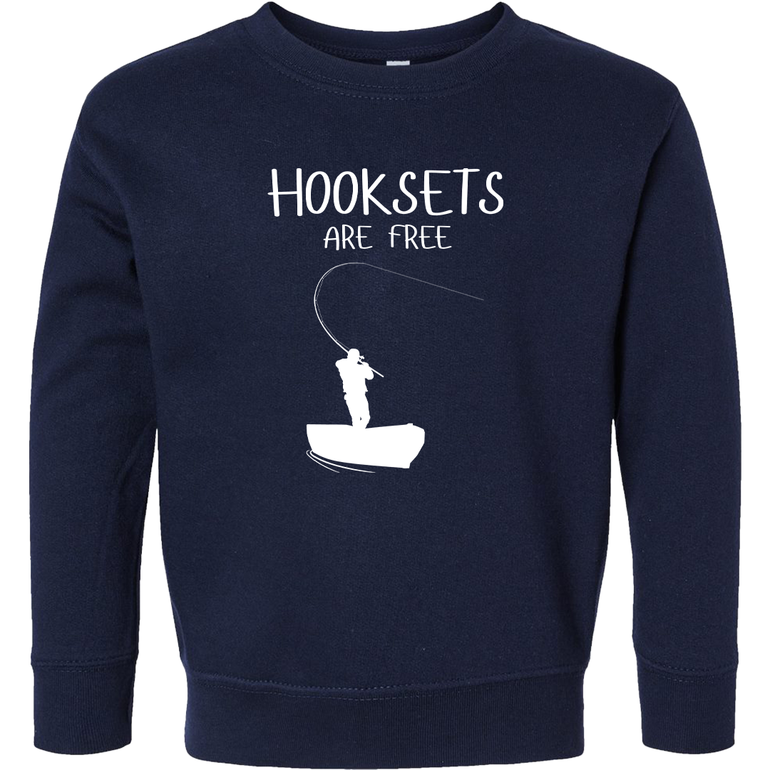 Hooksets Are Free Kids Crew Neck Sweatshirt