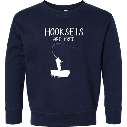 Hooksets Are Free Kids Crew Neck Sweatshirt