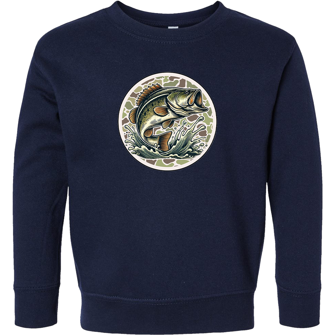 Jumping Bass Kids Crew Neck Sweatshirt
