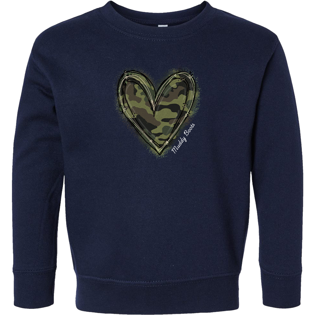 Hidden Heart Toddler Crew Neck Sweatshirt