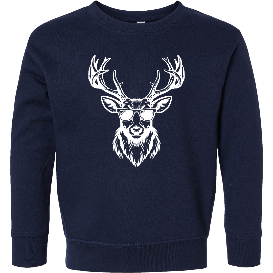 Cool Deer Kids Crew Neck Sweatshirt