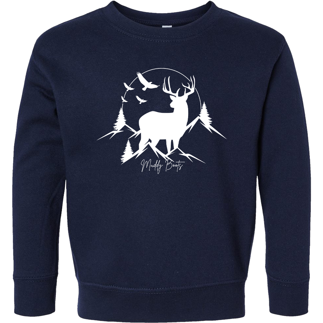 Mountain Deer Kids Crew Neck Sweatshirt