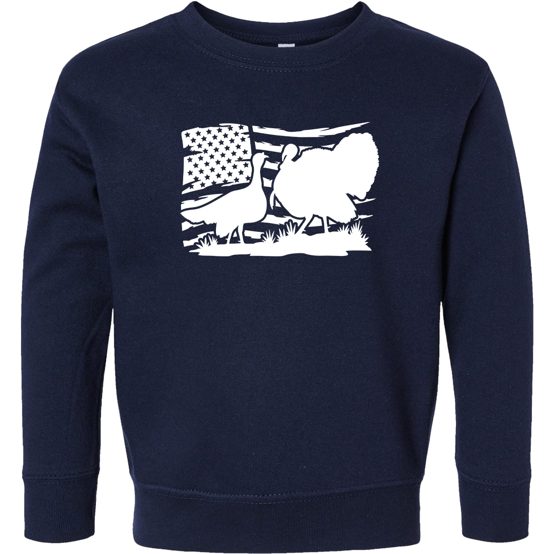 Turkey Flag Kids Crew Neck Sweatshirt