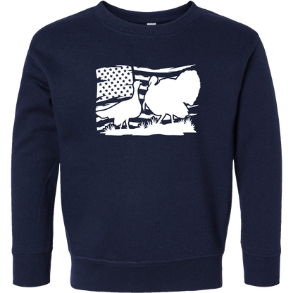 Turkey Flag Kids Crew Neck Sweatshirt