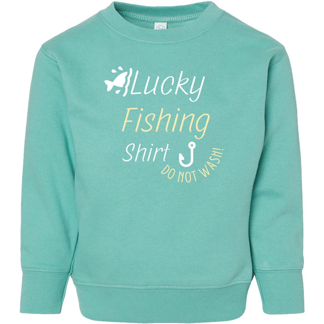 Lucky Fishing Shirt Toddler Crew Neck Sweatshirt