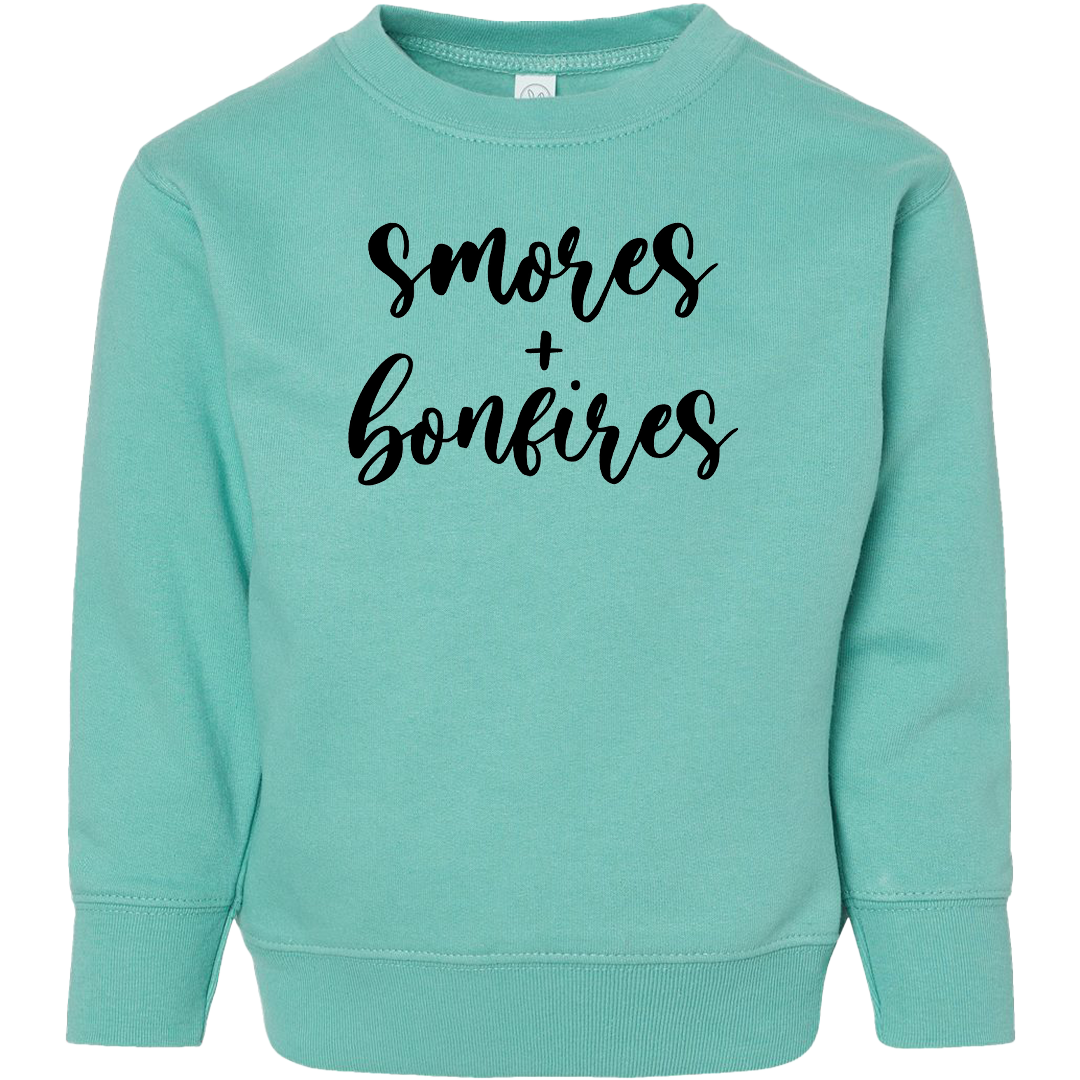 S'mores And Bonfires Kids Crew Neck Sweatshirt