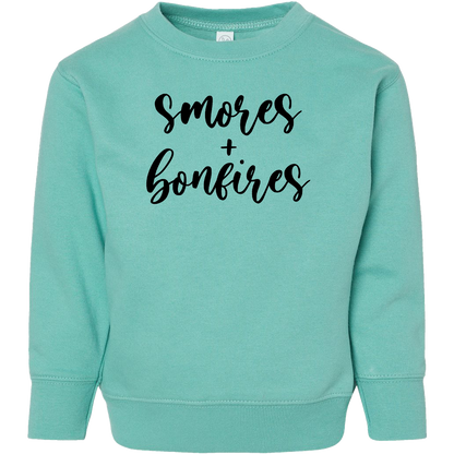 S'mores And Bonfires Kids Crew Neck Sweatshirt