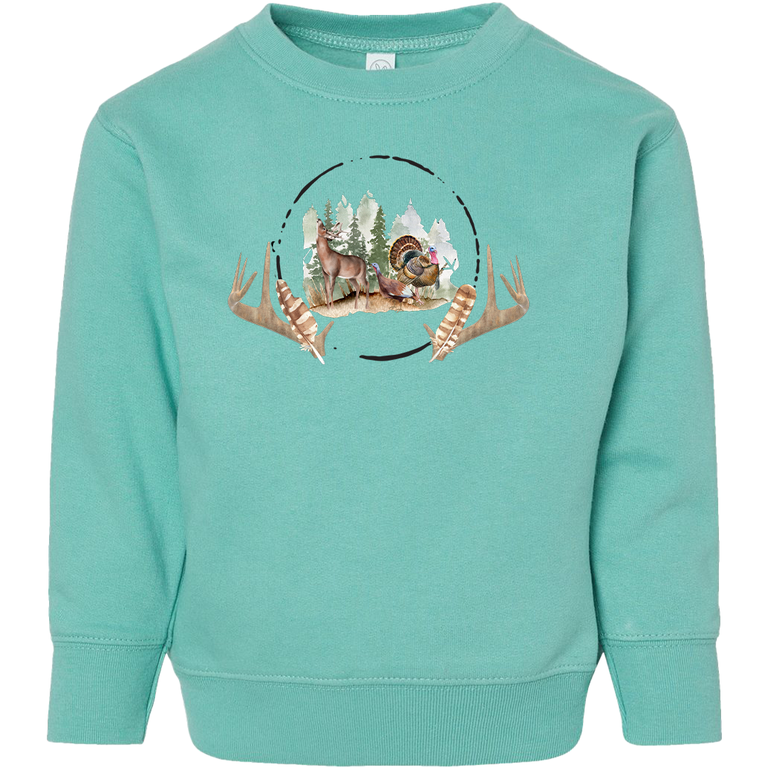 Bucks And Beards Toddler Crew Neck Sweatshirt