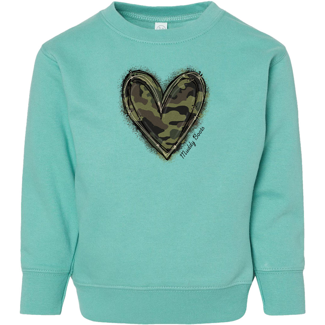 Hidden Heart Kids Crew Neck Sweatshirt