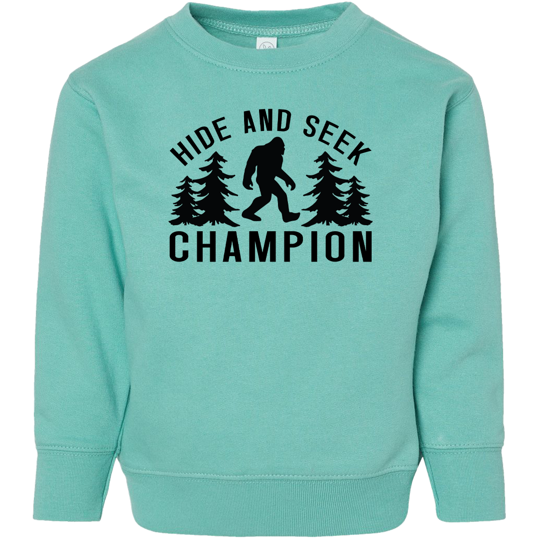 Hide and Seek Sasquatch Toddler Crew Neck Sweatshirt