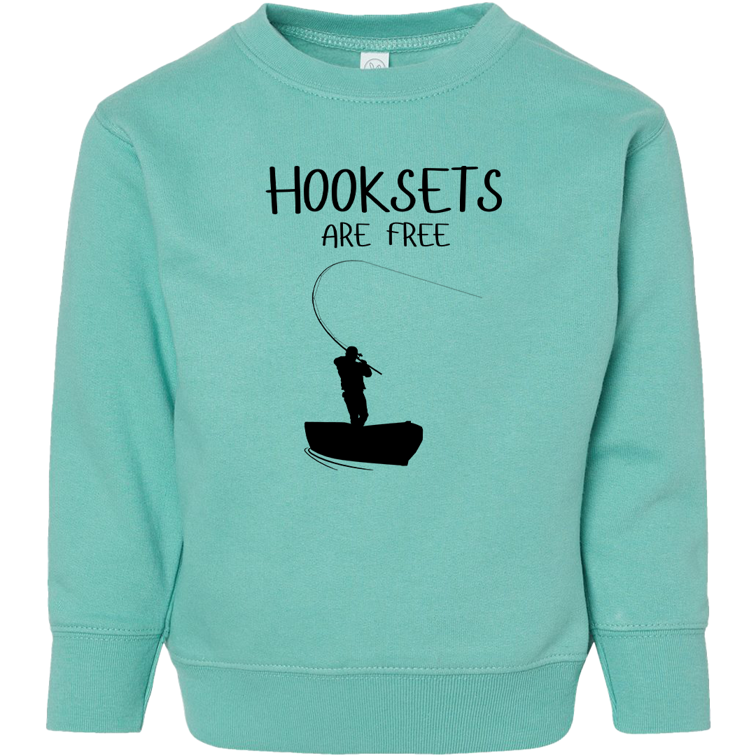 Hooksets Are Free Kids Crew Neck Sweatshirt