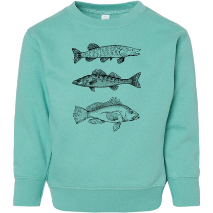 Midwest Fish Toddler Crew Neck Sweatshirt