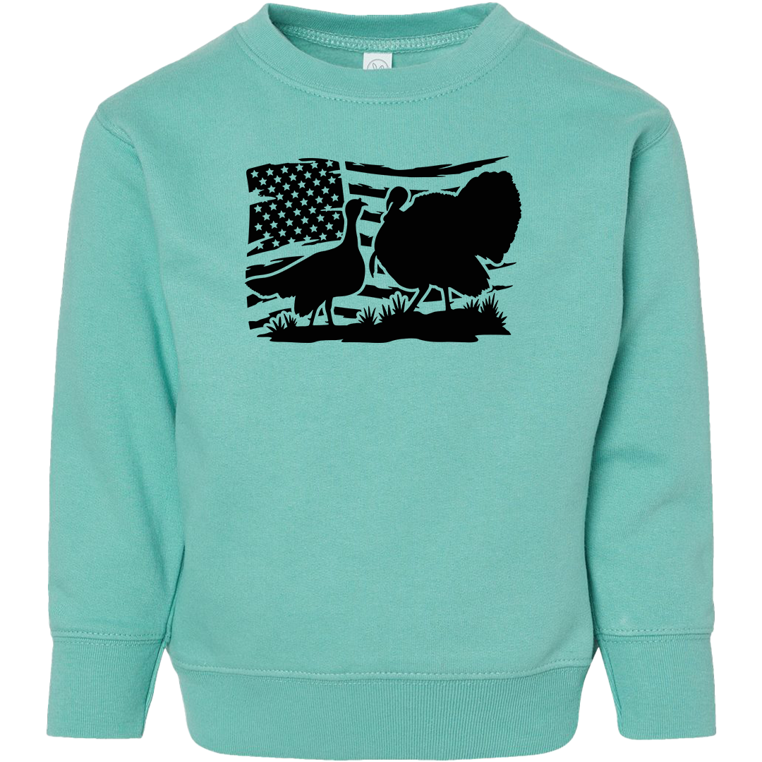 Turkey Flag Kids Crew Neck Sweatshirt