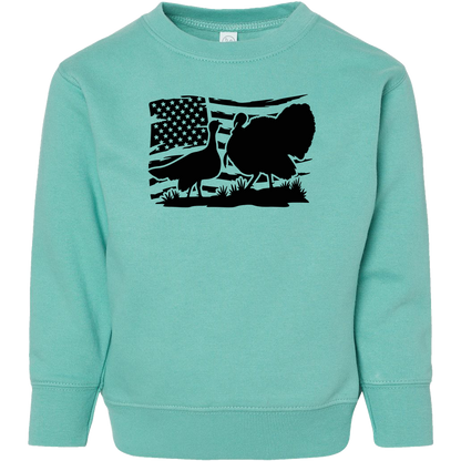 Turkey Flag Kids Crew Neck Sweatshirt
