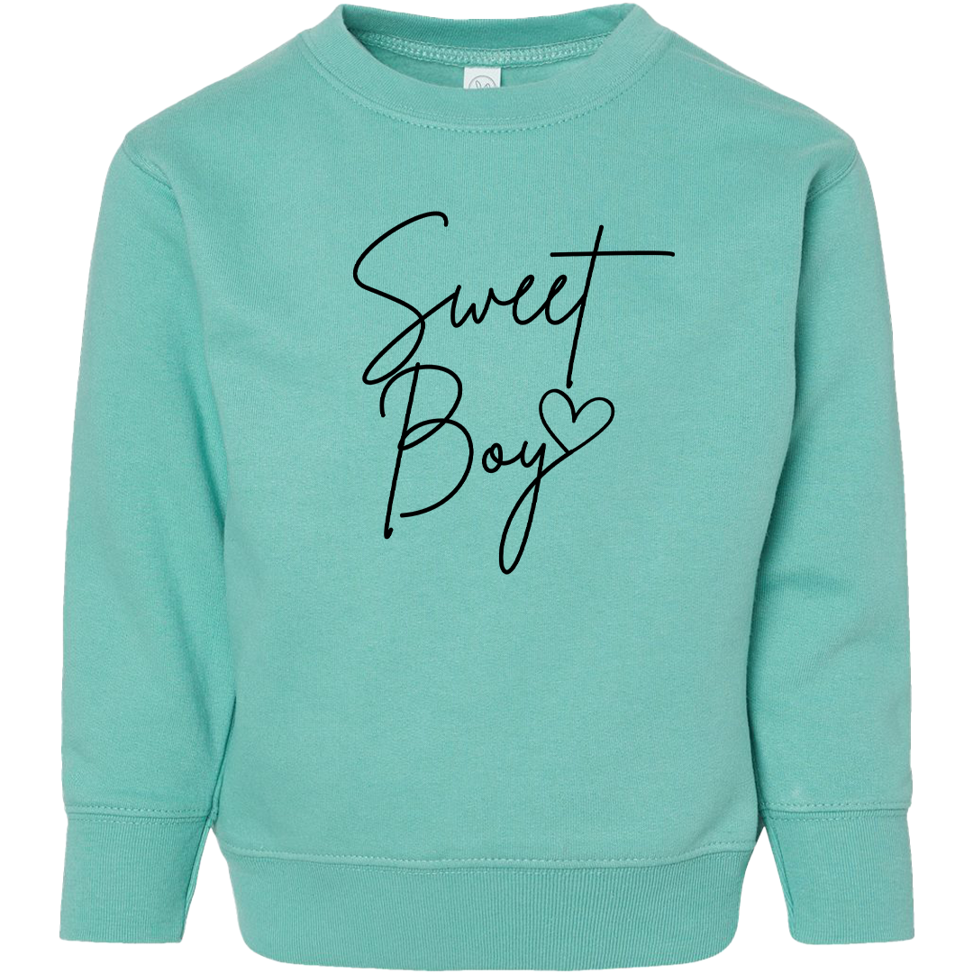 Sweet Boy Toddler Crew Neck Sweatshirt
