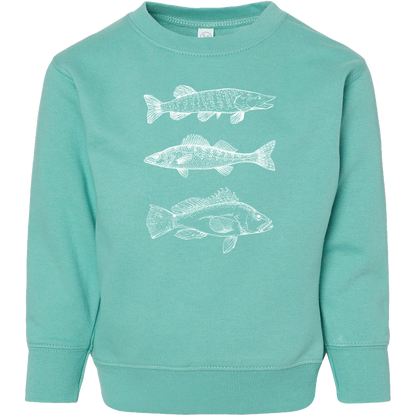 Midwest Fish Toddler Crew Neck Sweatshirt