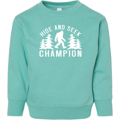 Hide and Seek Sasquatch Toddler Crew Neck Sweatshirt