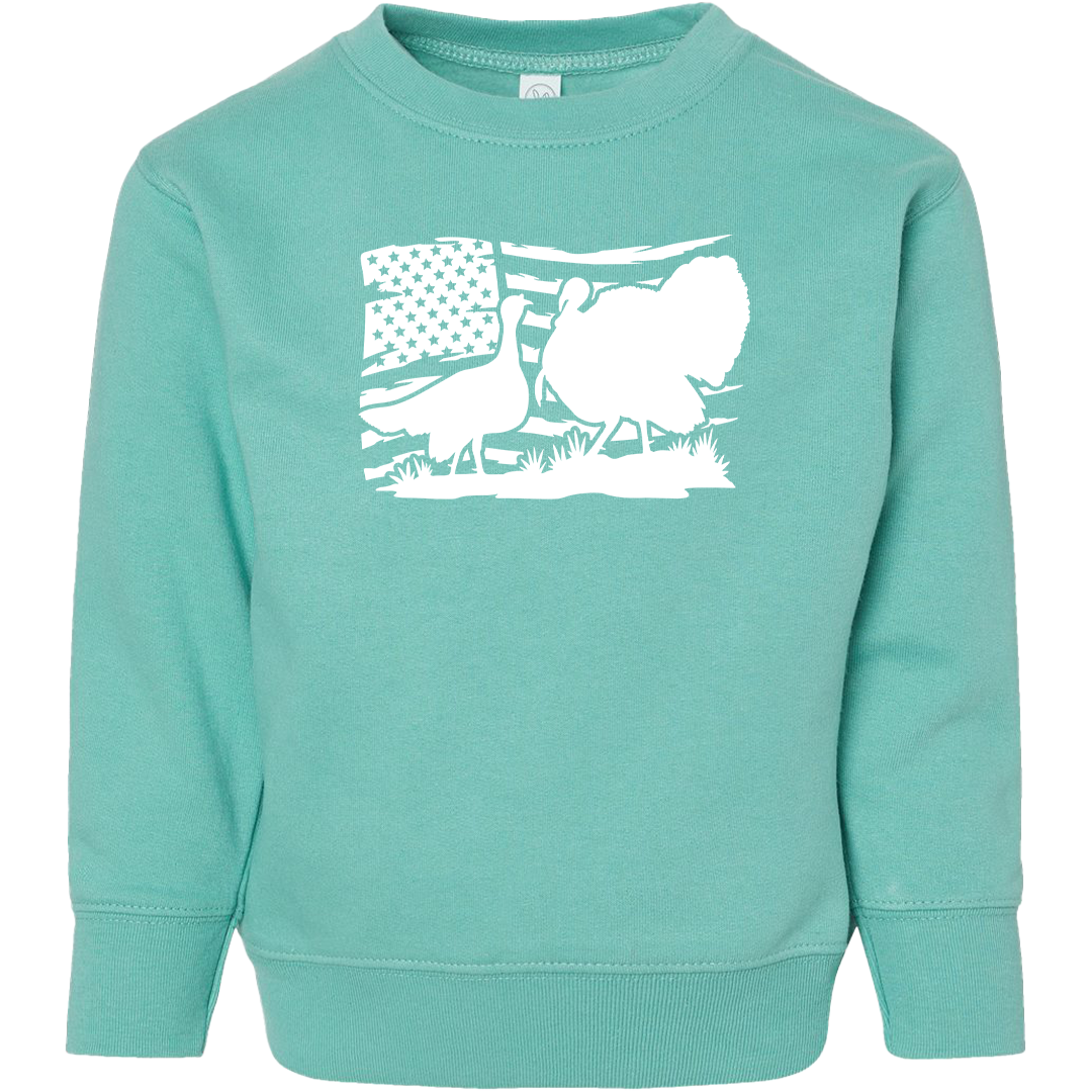 Turkey Flag Kids Crew Neck Sweatshirt