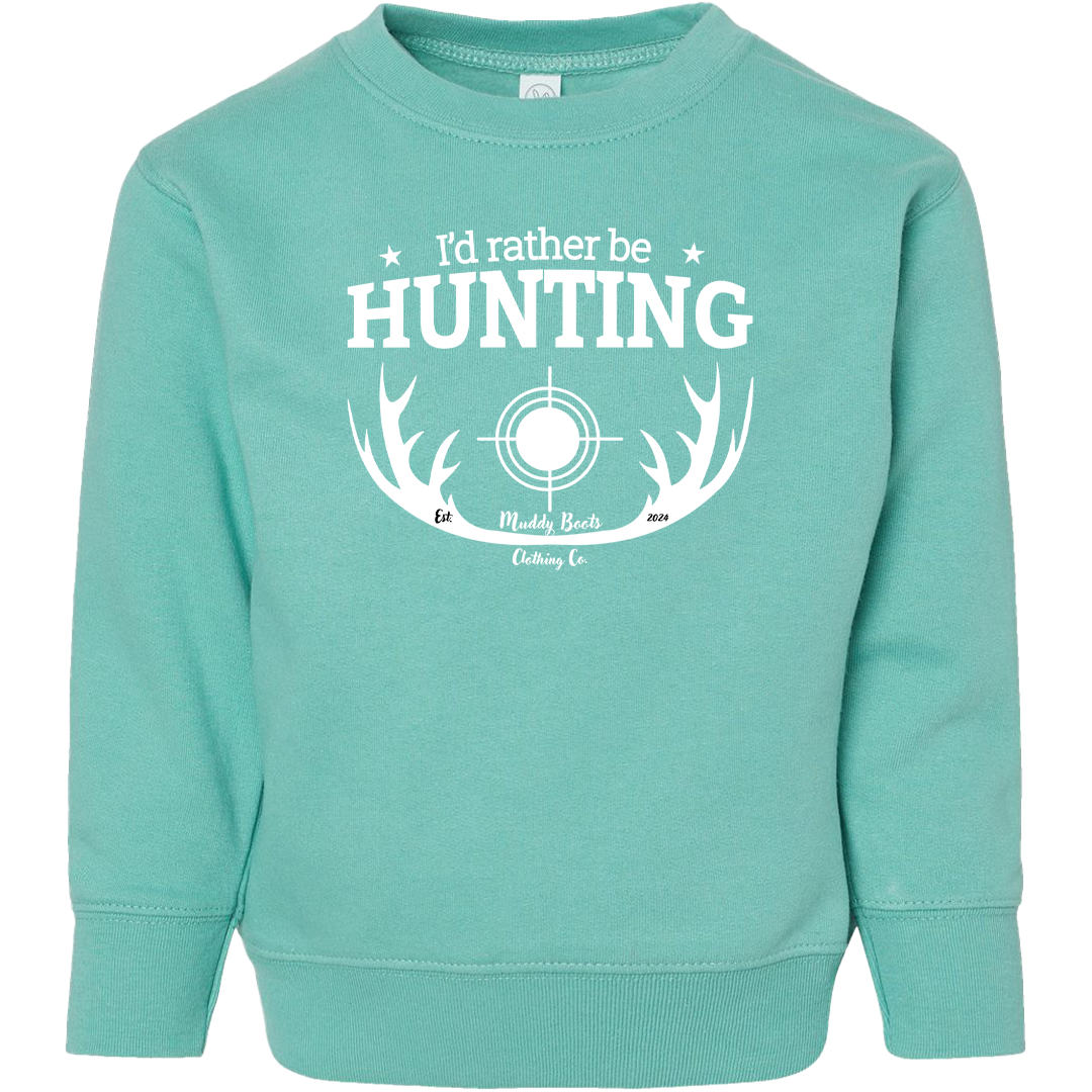 I'd Rather Be Hunting Kids Crew Neck Sweatshirt