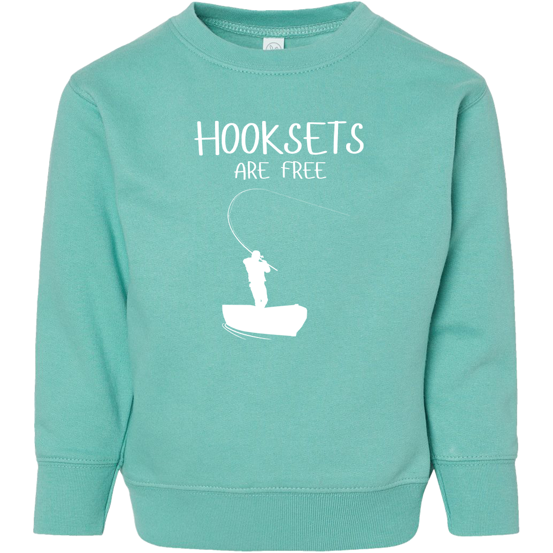 Hooksets Are Free Kids Crew Neck Sweatshirt
