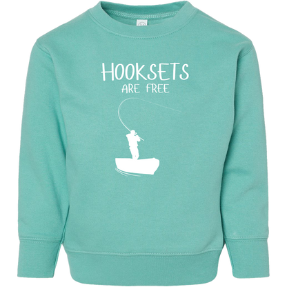 Hooksets Are Free Kids Crew Neck Sweatshirt
