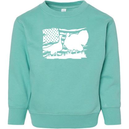 Turkey Flag Toddler Crew Neck Sweatshirt
