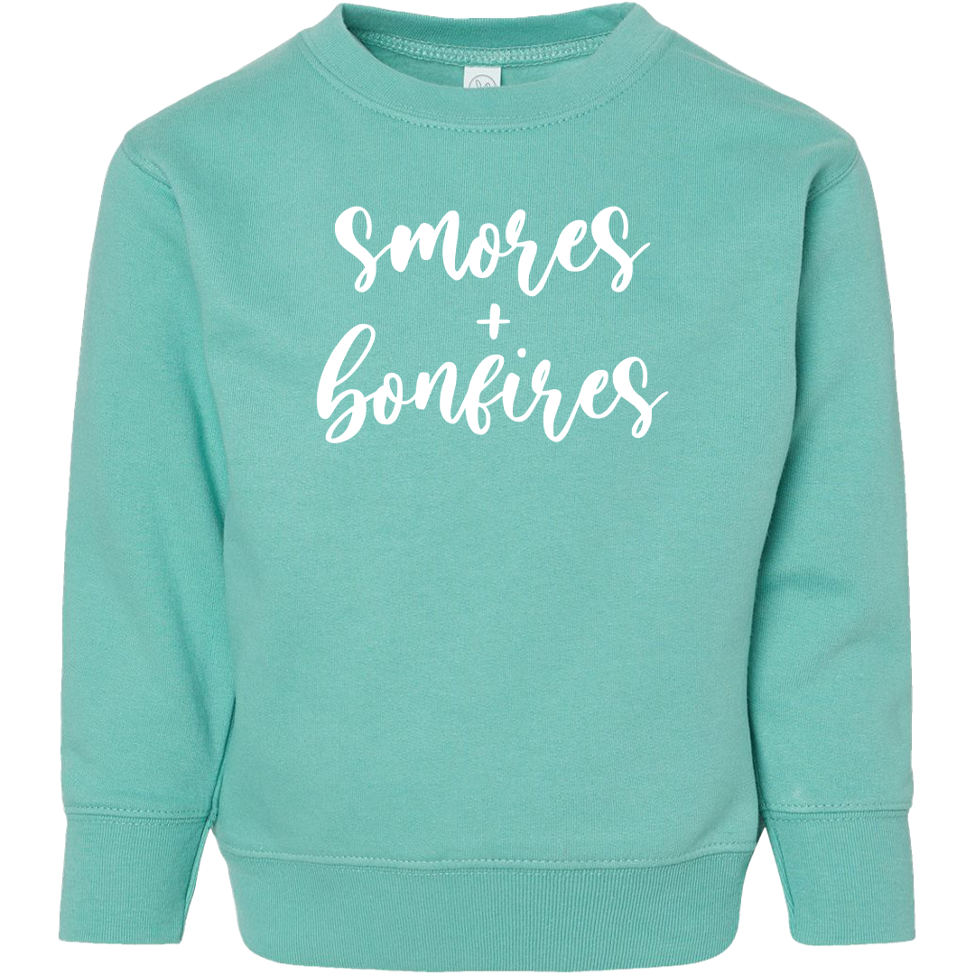 S'mores And Bonfires Kids Crew Neck Sweatshirt