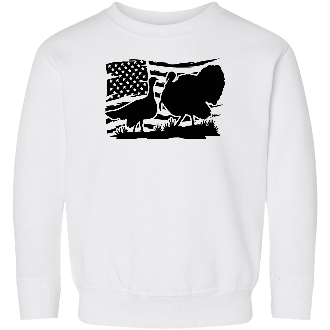 Turkey Flag Toddler Crew Neck Sweatshirt