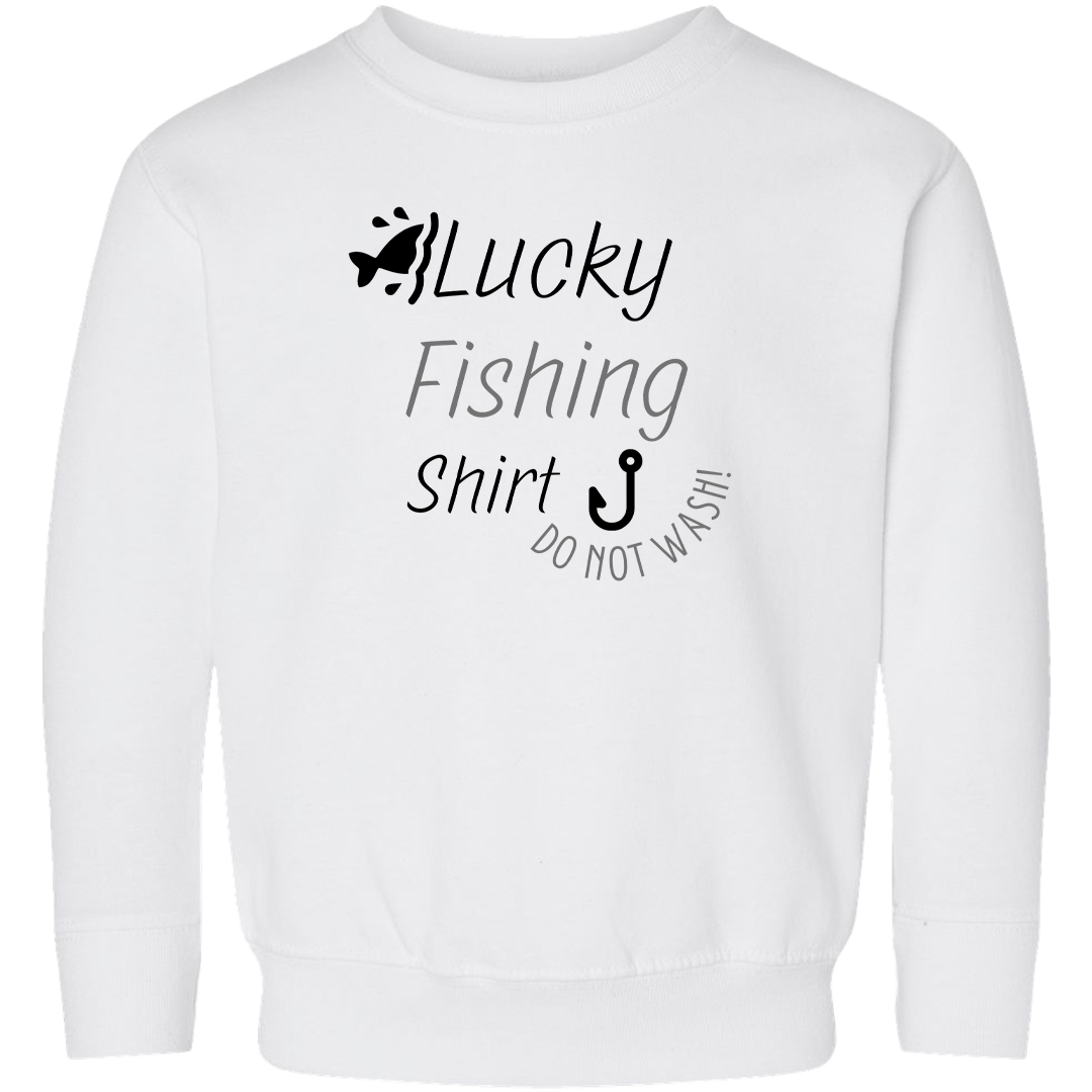 Lucky Fishing Shirt Toddler Crew Neck Sweatshirt