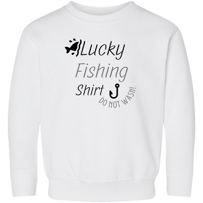 Lucky Fishing Shirt Toddler Crew Neck Sweatshirt
