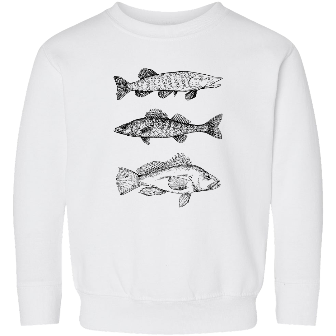 Midwest Fish Toddler Crew Neck Sweatshirt