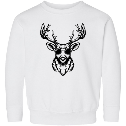 Cool Deer Toddler Crew Neck Sweatshirt