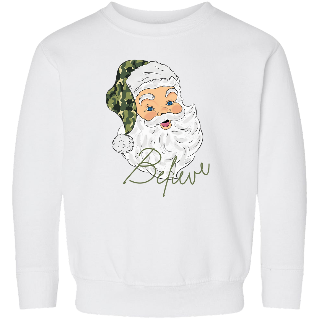 Believe in Santa Toddler Crew Neck Sweatshirt