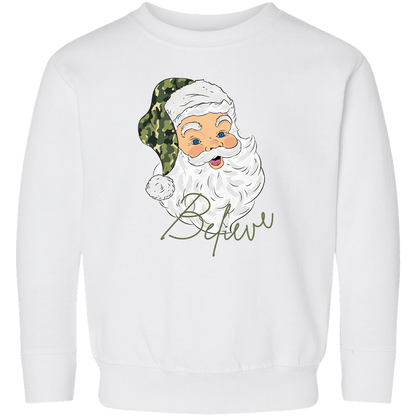 Believe in Santa Toddler Crew Neck Sweatshirt