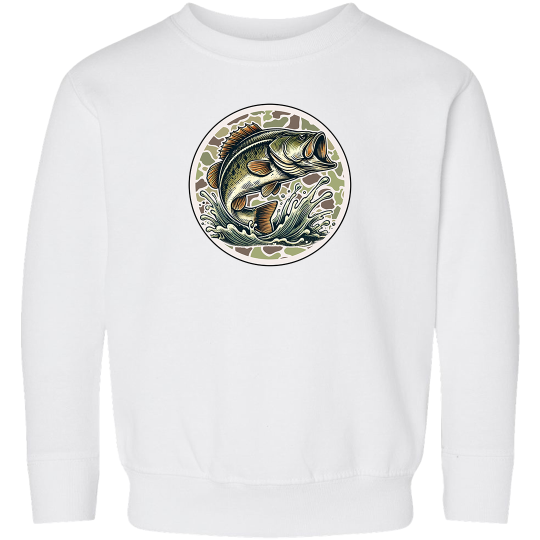Jumping Bass Toddler Crew Neck Sweatshirt